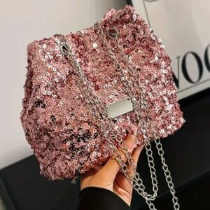 Nwt Blush Sequin Small Handbag